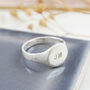 Silver Textured Signet Ring, thumbnail 1 of 10