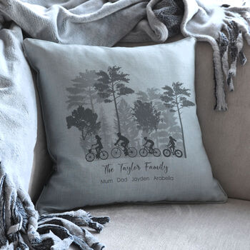 Personalised Cycle Family Cushion, 5 of 6
