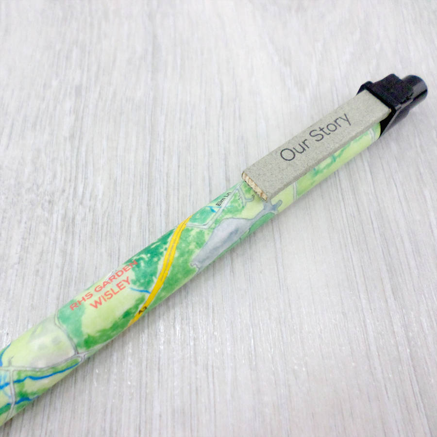 Personalised Map Location Pen By Six0six Design