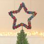 Jingle Bells Handmade Christmas Star Tree Topper, thumbnail 1 of 6