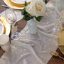 Ivory Gold Leaves Christmas Table Runner Two.5m, thumbnail 1 of 5