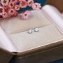 Aurora Ab Cz Stud Earrings In Sterling Silver, thumbnail 1 of 12