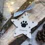 Personalised Ceramic Star Pet Dog Tree Decoration, thumbnail 1 of 4