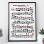 75th Birthday Personalised Print The Road To 75, thumbnail 1 of 10