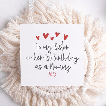 To My Sister On Her First Birthday As A Mummy Card, 2 of 4