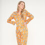 Luxury Silky Orange Cheetah Print Pyjamas, thumbnail 1 of 8