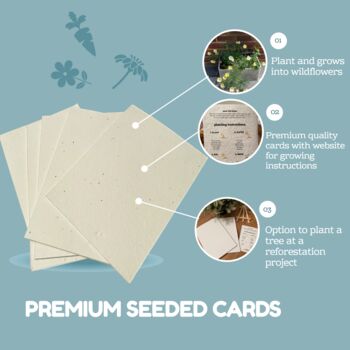 Handmade Plantable Wildflower Seeded Thank You Cards, 10 of 12