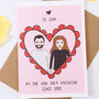 Personalised Anniversary Valentine's Portrait Card, thumbnail 2 of 8