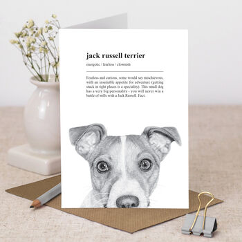 Jack Russell Terrier Dog Illustration Unframed Print, 5 of 8