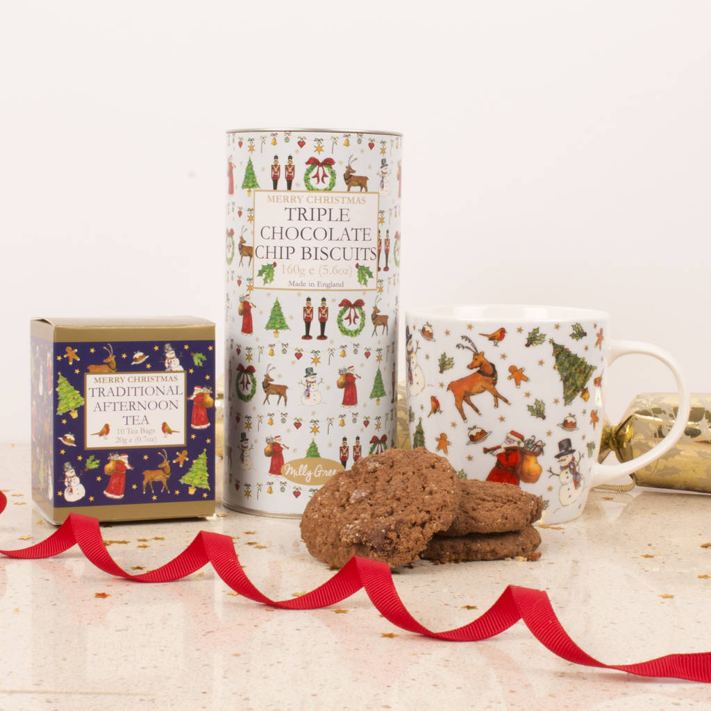 merry little christmas tea time gift set by milly green