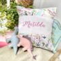 Multi Coloured Dinosaur Name Cushion, thumbnail 4 of 5