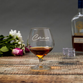 Personalised Father Of The Groom Brandy Glass, 2 of 6