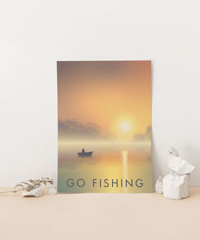 Go Fishing Travel Poster Art Print, 3 of 8