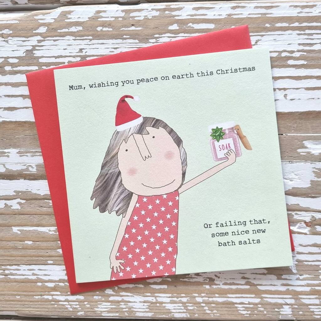 'Mum…New Bath Salts' Christmas Card