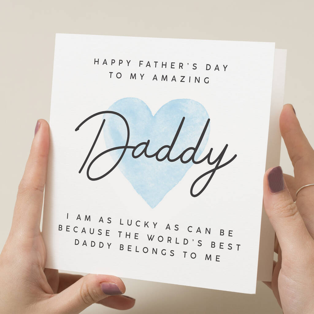 Daddy Poem Card For Fathers Day By Paper Scene