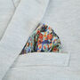 Flower Field Silk Bow Tie, Pocket Square, Cufflinks Set, thumbnail 5 of 6