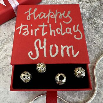 November Birthstone Charm Personalised Birthday Gift, 3 of 8