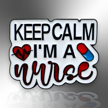 Keep Calm I'm A Nurse Enamel Pin, Nhs Gift For Nurses, Nursing Students, Registered Nurses, Cna Medical Students Or Occupational Health, 3 of 8