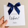 Usher Proposal Card, Handmade Bow Proposal Card, Classy Wedding Proposal Card, thumbnail 1 of 4