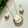 Boho Round Shape Earrings And Pendant Necklace Gift Set, thumbnail 1 of 4