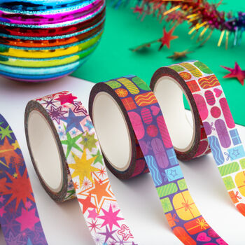 Christmas Set Of Colourful Washi Tapes, 4 of 7