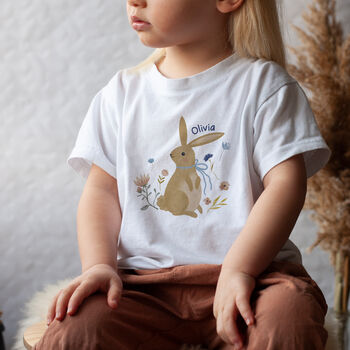 Personalised Easter Bunny T Shirt With Boy Or Girl Name, 9 of 9