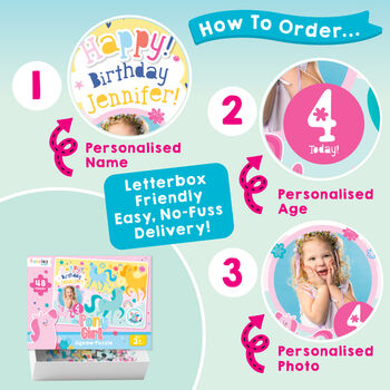Personalised Pony Girl Birthday Jigsaw Puzzle, 4 of 11