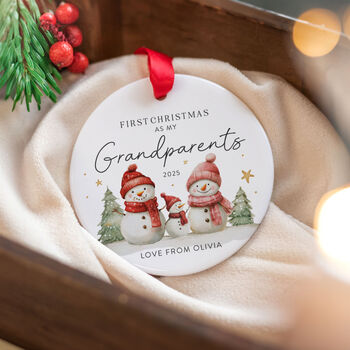 Personalised First Christmas Grandparents Ornament, 7 of 7