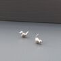 Silver And 18ct Gold Plated Robin Stud Earrings, thumbnail 2 of 3