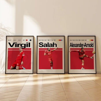 Set Of Three Liverpool Football Player Posters, 5 of 6