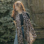 All Over Hand Painted Leopard Print Viscose Scarf, thumbnail 2 of 3