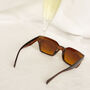 Chunky Bevelled Square Sunglasses In Brown, thumbnail 2 of 4