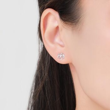 Sterling Silver Mismatched Dragon And Sword Stud Earrings, 6 of 12