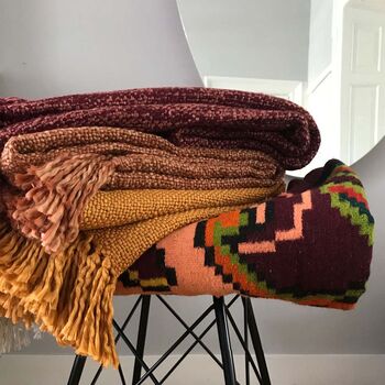 Marble Terracotta Red Throw, 2 of 3