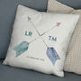 Personalised Couples Initials Arrow Cushion, thumbnail 4 of 6