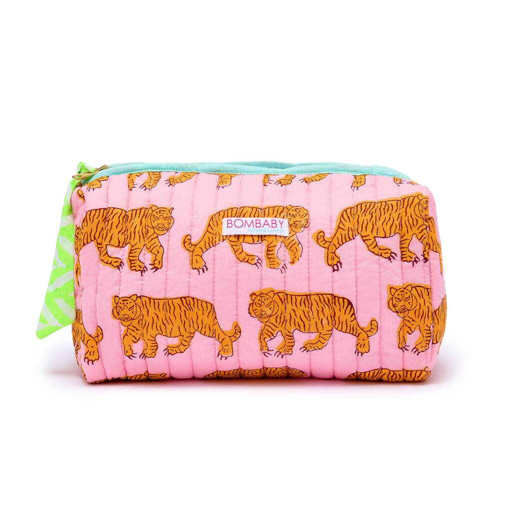 Quilted Wash Bag | Pink Tiger, 1 of 1