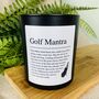 Funny Personalised Golf Positive Affirmation Candle, thumbnail 4 of 11