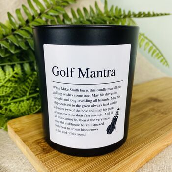 Funny Personalised Golf Positive Affirmation Candle, 4 of 11