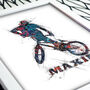 Personalised Bmx Sketch Style Poster, thumbnail 3 of 5