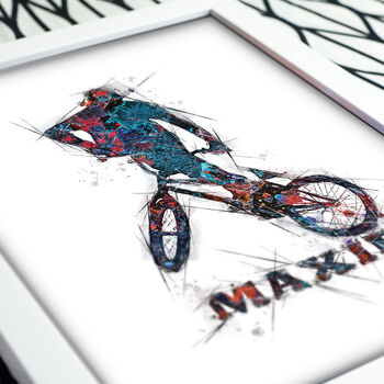 Personalised Bmx Sketch Style Poster, 3 of 5