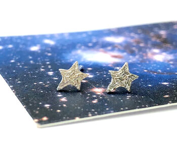 Sterling Silver Star Earrings, 8 of 12