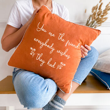 Friendship Linen Cushion, 6 of 9