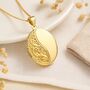 Personalised Solid 9ct Yellow Gold Filigree Milgrain Locket, thumbnail 1 of 12