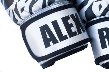 Personalised Boxing Gloves Adults Animal Print, 3 of 3