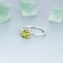Genuine 1 Ct Peridot Ring In Sterling Silver, thumbnail 2 of 11