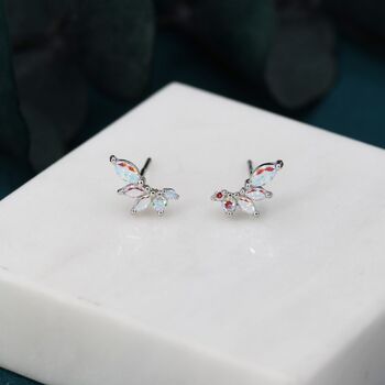Mystic Ab Cz Marquise Cluster Stud Earrings, 2 of 11
