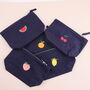 Embroidered Fruit Make Up Bags Personalised, thumbnail 7 of 7
