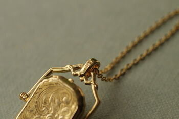 Victorian Vermeil Personalised Engraved Locket, 3 of 6