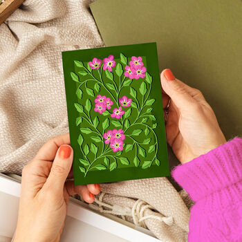 Botanical Patterned Card Green, 2 of 2