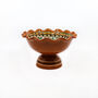 Ceramic Fruit Bowl With Stand In Forest Green Colour, thumbnail 3 of 3